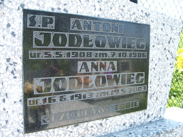 Antoni Jodłowiec 1908 Świnna - Grobonet - Wyszukiwarka osób pochowanych