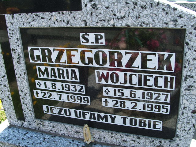 Wojciech Grzegorzek 1927 Świnna - Grobonet - Wyszukiwarka osób pochowanych