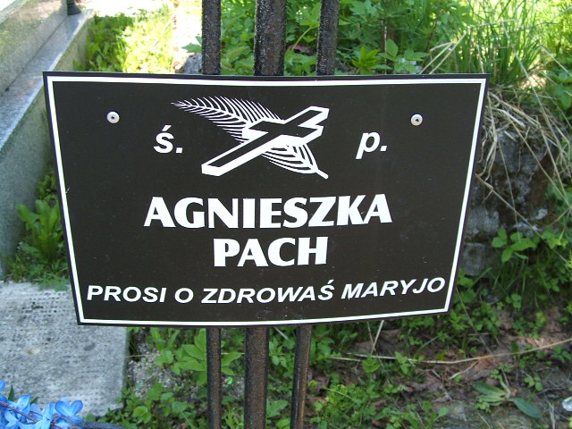 Agnieszka Pach 1874 Świnna - Grobonet - Wyszukiwarka osób pochowanych