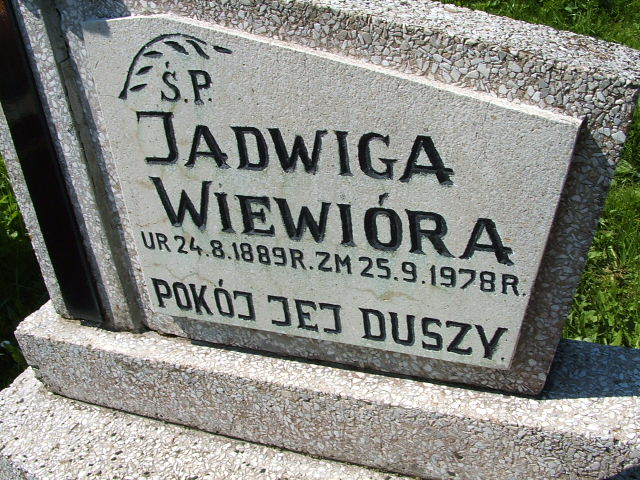 Jadwiga Wiewióra 1889 Świnna - Grobonet - Wyszukiwarka osób pochowanych