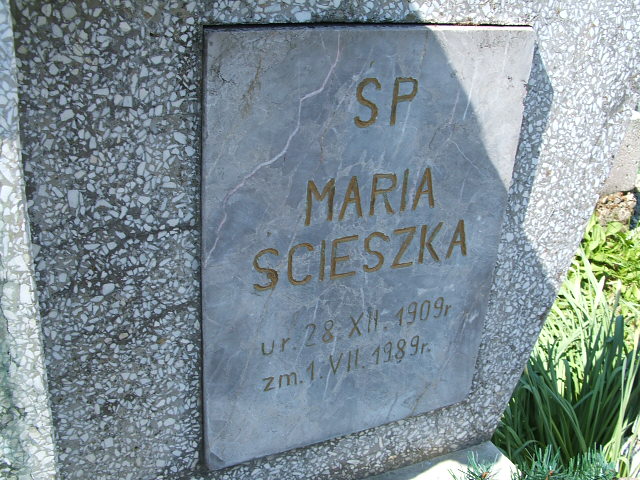 Maria Scieszka 1909 Świnna - Grobonet - Wyszukiwarka osób pochowanych