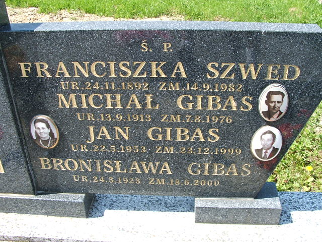 Jan Gibas 1953 Świnna - Grobonet - Wyszukiwarka osób pochowanych