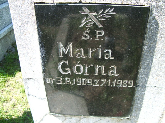 Maria Górna 1909 Świnna - Grobonet - Wyszukiwarka osób pochowanych